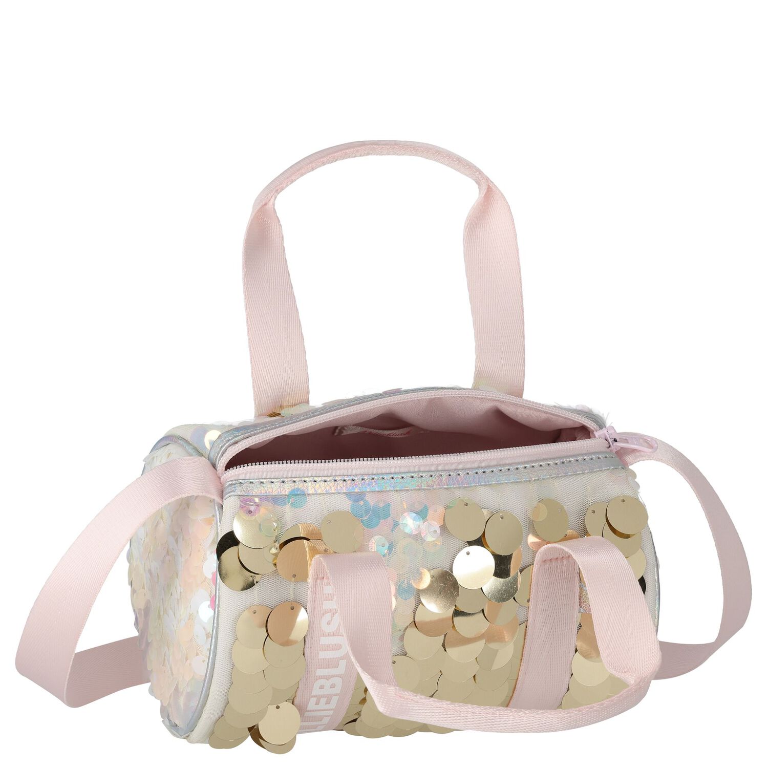 Girls Pink & Gold Sequin Bag, 1, hi-res