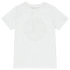 Boys White & Gold Logo T-Shirt, 1, hi-res