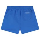 Boys Blue Logo Swim Shorts, 1, hi-res