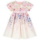Girls White & Pink Floral Dress, 1, hi-res