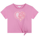 Girls Pink Logo T-Shirt, 2, hi-res