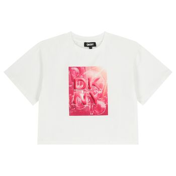 Girls White Logo T-Shirt