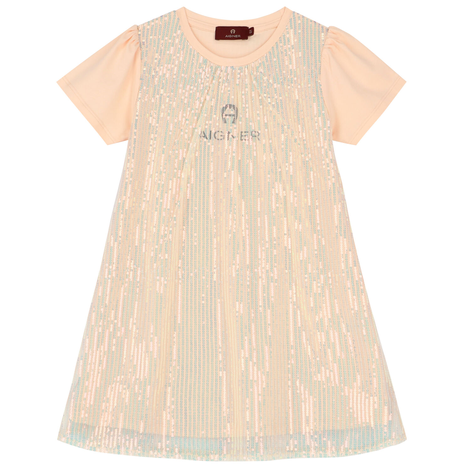 فستان بالشعار باللون الوردي, 2, hi-res