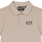 تيشيرت أولاد بولو بالشعار باللون البيج, 3, hi-res