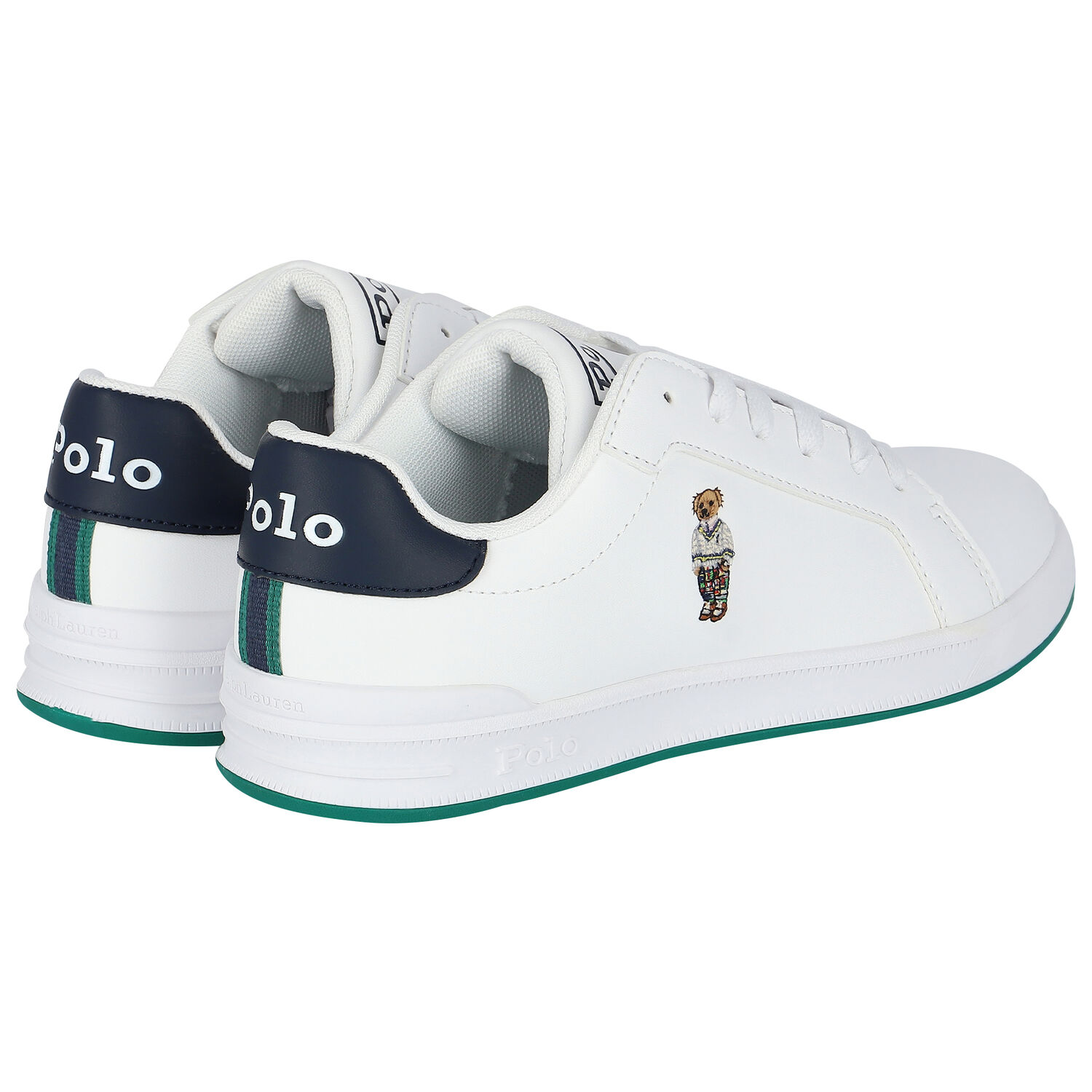 Boys White Logo Trainers, 1, hi-res image number null