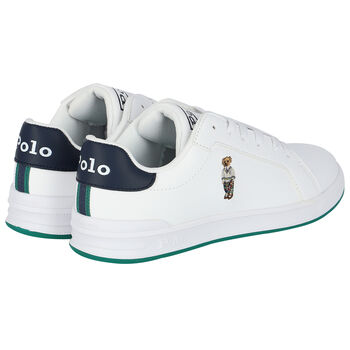 Boys White Logo Trainers