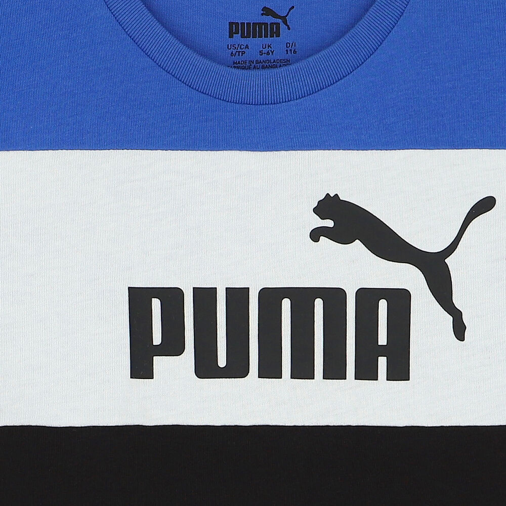 Puma Boys Blue, White & Black Logo T-Shirt | Junior Couture USA