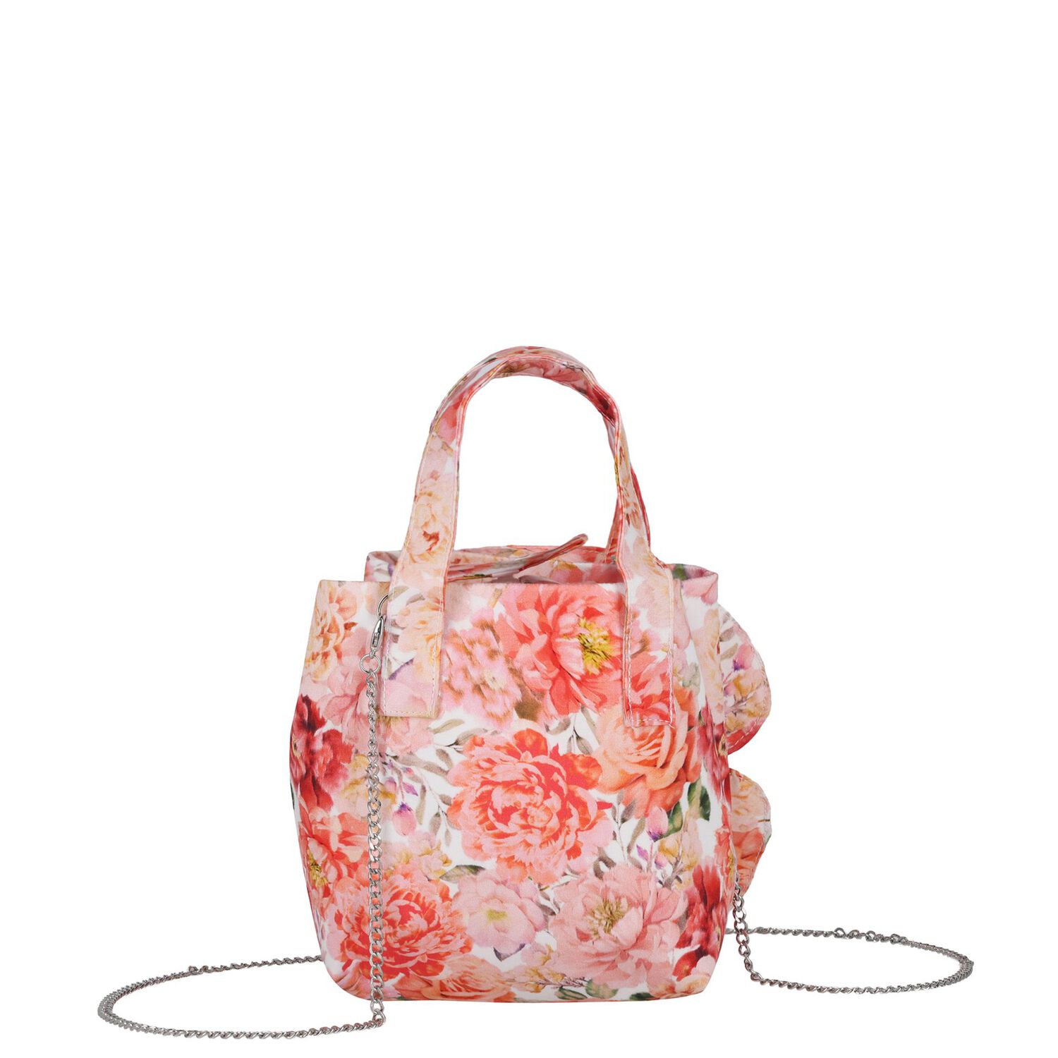 Girls Pink Floral Handbag , 1, hi-res