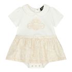 Baby Girls Ivory & Beige Whisper Barocco Dress, 1, hi-res