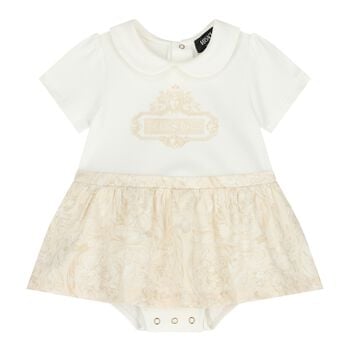 Baby Girls Ivory & Beige Whisper Barocco Dress