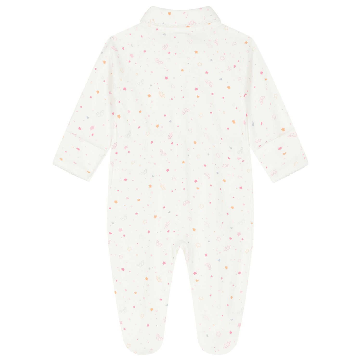 Baby Girls White & Pink Babygrow, 2, hi-res image number null