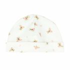Baby Girls White Printed Hat, 1, hi-res