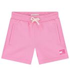Girls Pink Logo Shorts, 1, hi-res