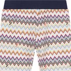 Younger Boys Navy Blue Zigzag Pants, 1, hi-res