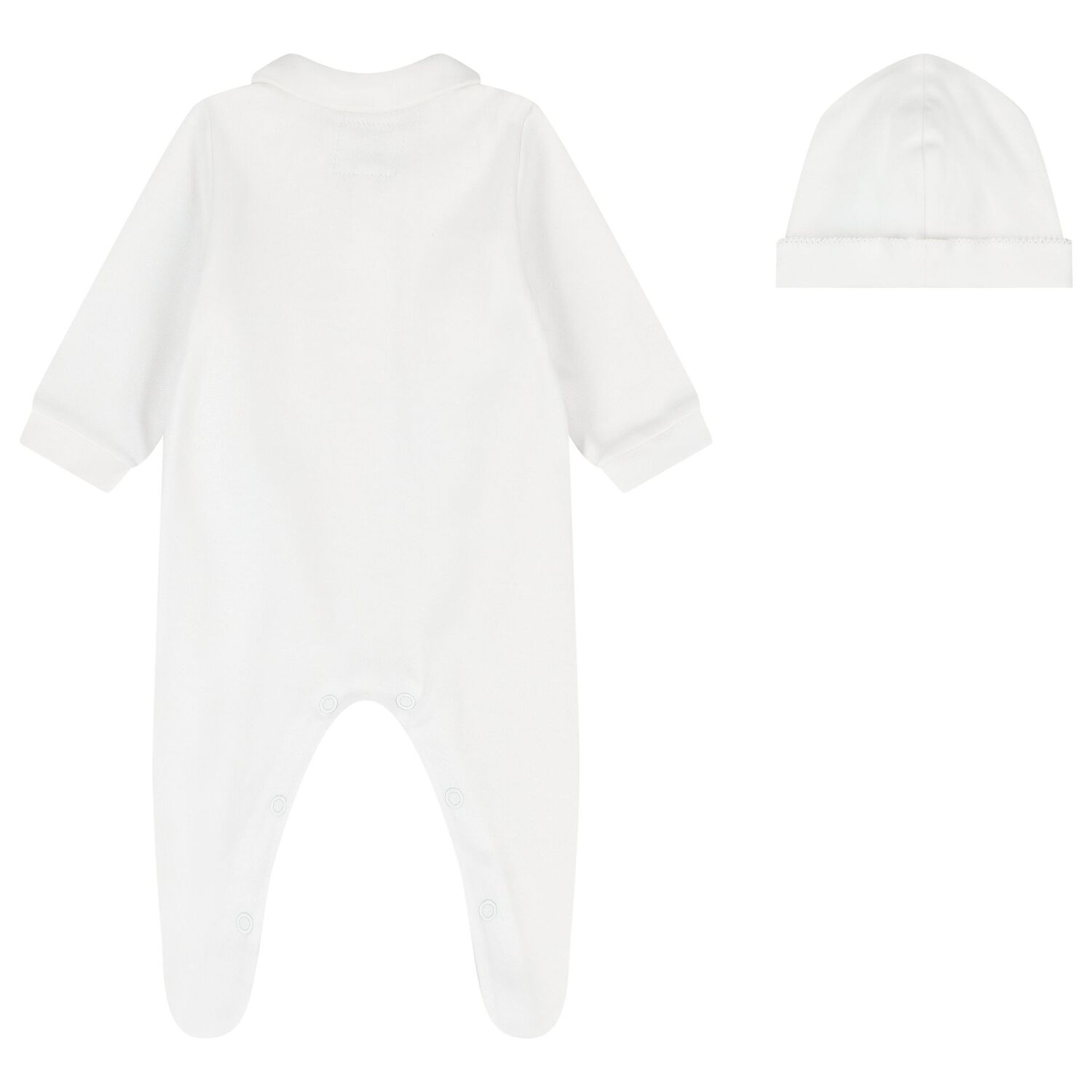 Beige Embroidered Teddy Bear Babygrow, 1, hi-res