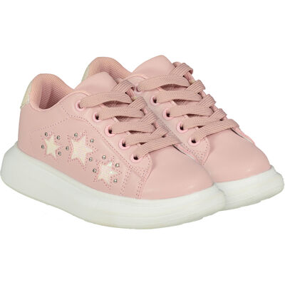 Girls Pink Star Trainers