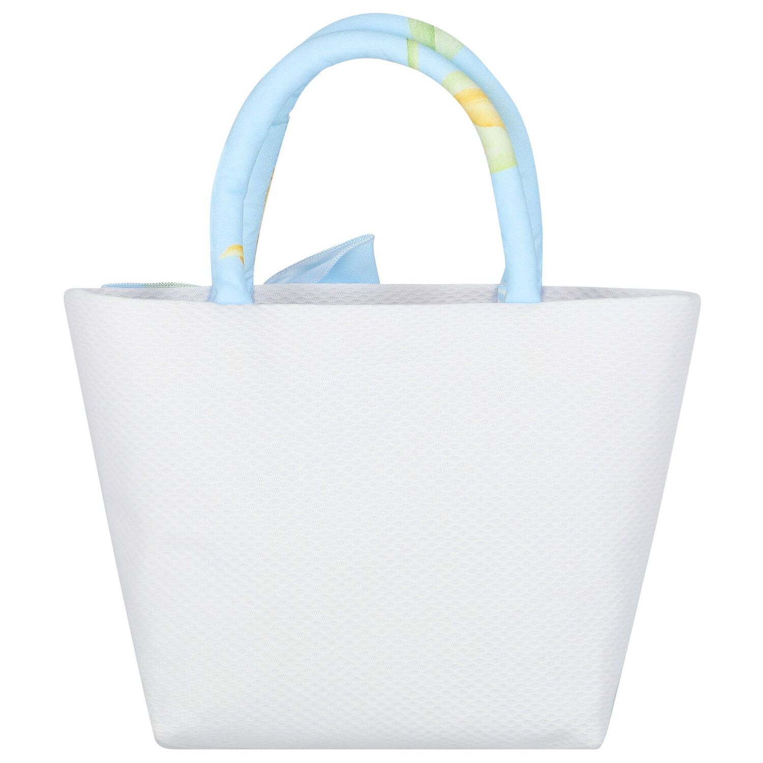 حقيبة يد بنات بفيونكة باللون الأزرق والعاجى, 1, hi-res image number null