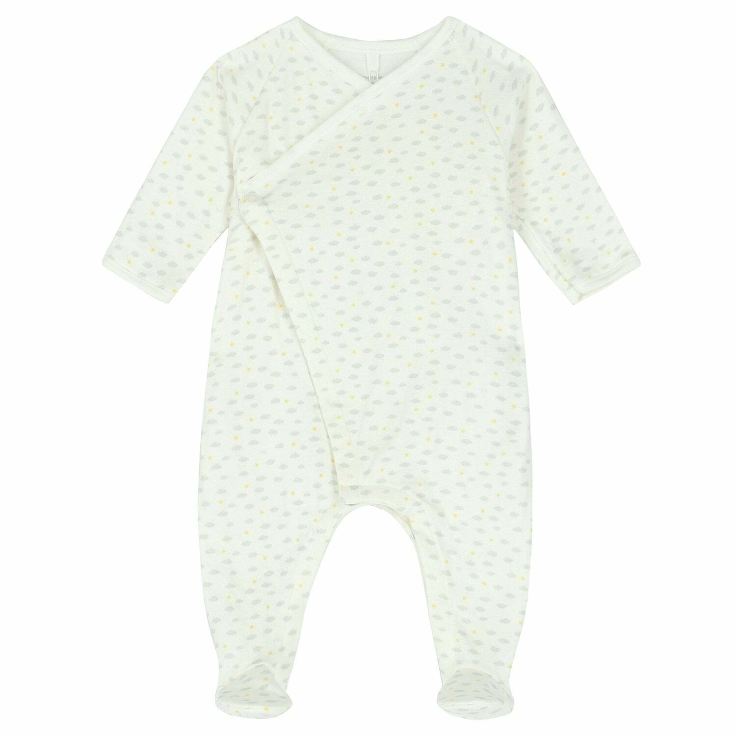 Ivory Organic Cotton Cloud Babygrow, 1, hi-res