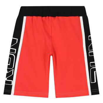 Boys Red & Grey Run Shorts