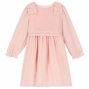 Younger Girls Pale Pink Chiffon Dress
