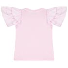 Girls Pink Striped Shorts Set, 1, hi-res