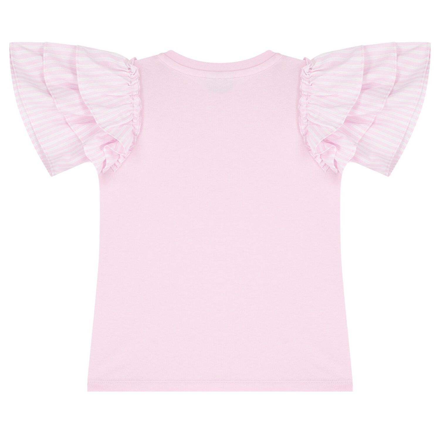 Girls Pink Striped Shorts Set, 1, hi-res image number null