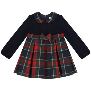 Younger Girls Navy Blue & Red Dress