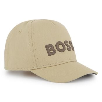 Boys Beige Logo Cap