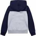 Boys Grey & Navy Hooded Top, 1, hi-res
