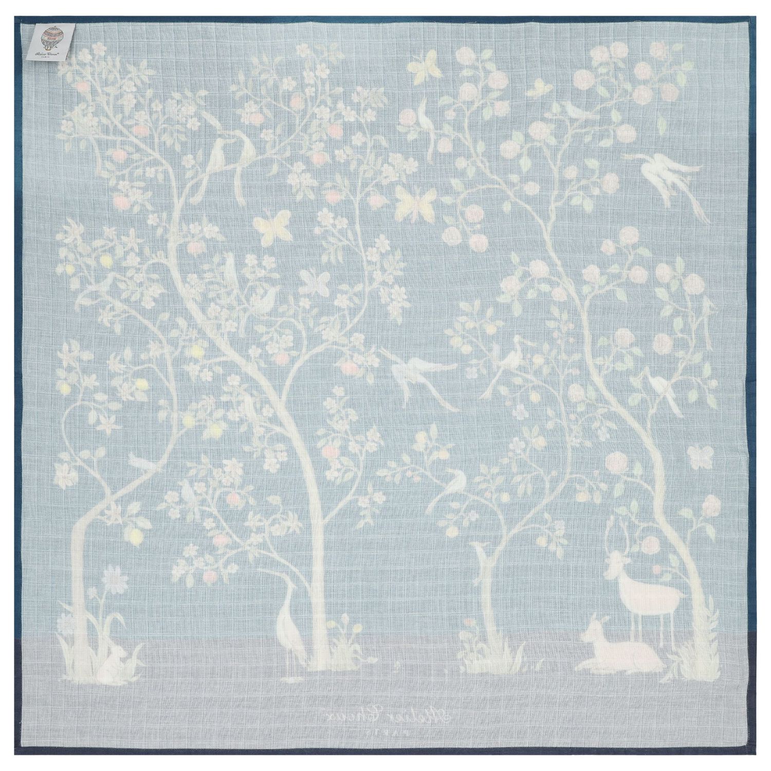 In Bloom Navy Blue Baby Swaddle Carré Blanket, 1, hi-res image number null