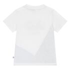 Younger Boys White Logo T-Shirt, 1, hi-res