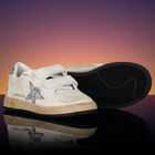 Girls Ivory & Silver Logo Trainers, 1, hi-res