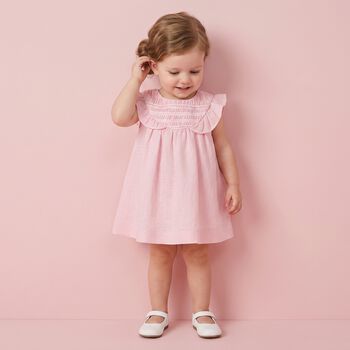 Baby Girls Pink Smock Dress