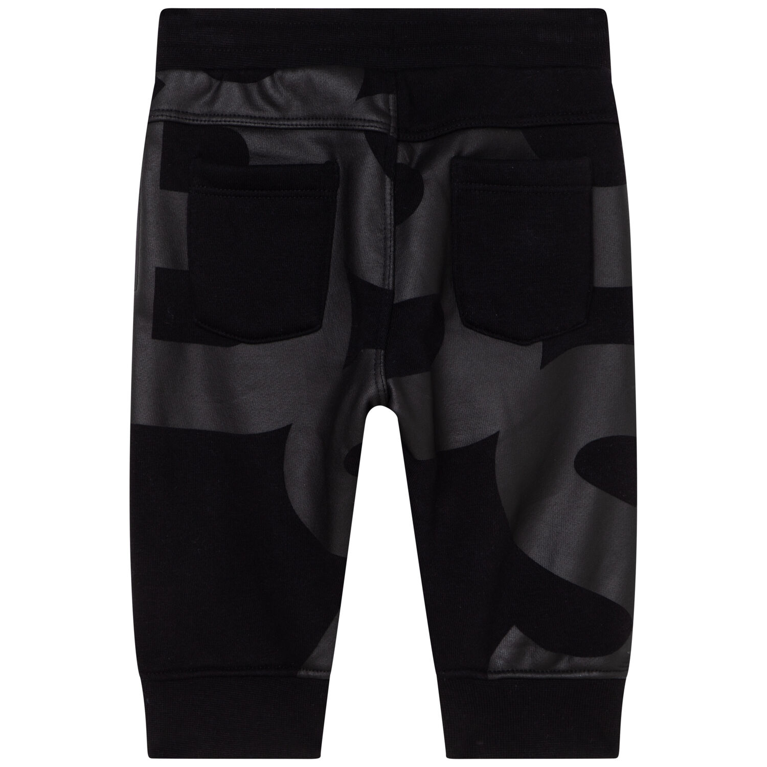 Younger Boys Black Logo Joggers, 1, hi-res