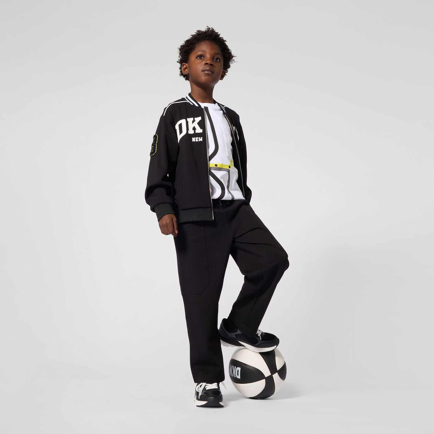 Boys White Logo T-Shirt, 1, hi-res