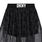 Girls Black Logo Skirt, 1, hi-res