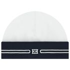 قبعة بشعار أبيض و الكحلي للبنات الصغيرات, 1, hi-res