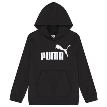 Boys Black & White Logo Hooded Top