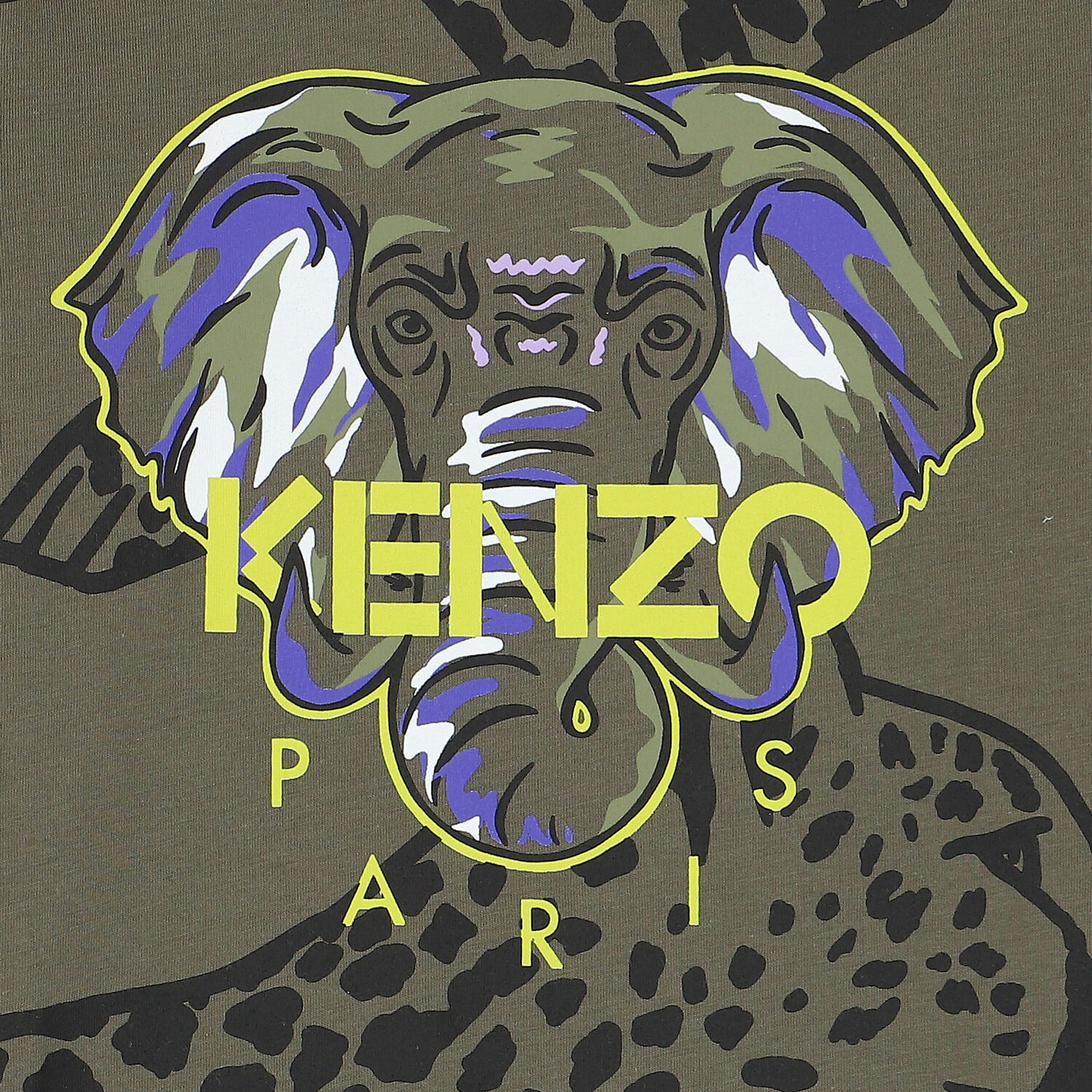 Boys Khaki Elephant Logo T-Shirt, 1, hi-res