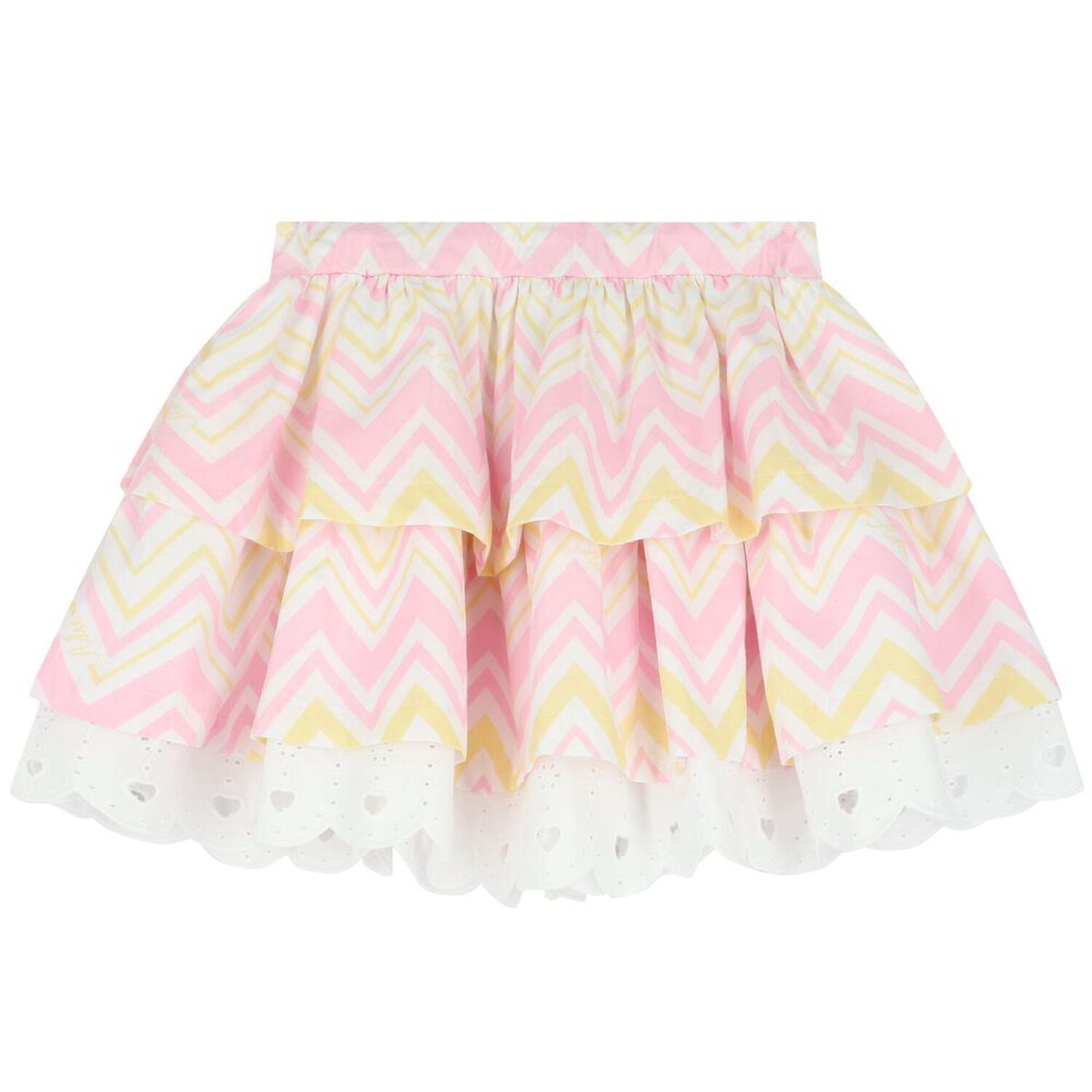Girls Pink & White Heart Skirt Set, 1, hi-res image number null