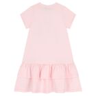 Girls Pink Butterflies Logo Dress, 3, hi-res