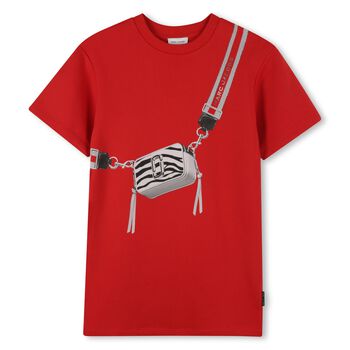 Girls Red Logo Bag Dress