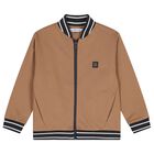 Boys Beige, White & Black Tracksuit Set (3 Piece), 2, hi-res