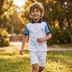 قميص بولو أبيض بشعار للأولاد, 1, hi-res