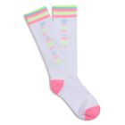 Girls White Logo Socks, 1, hi-res