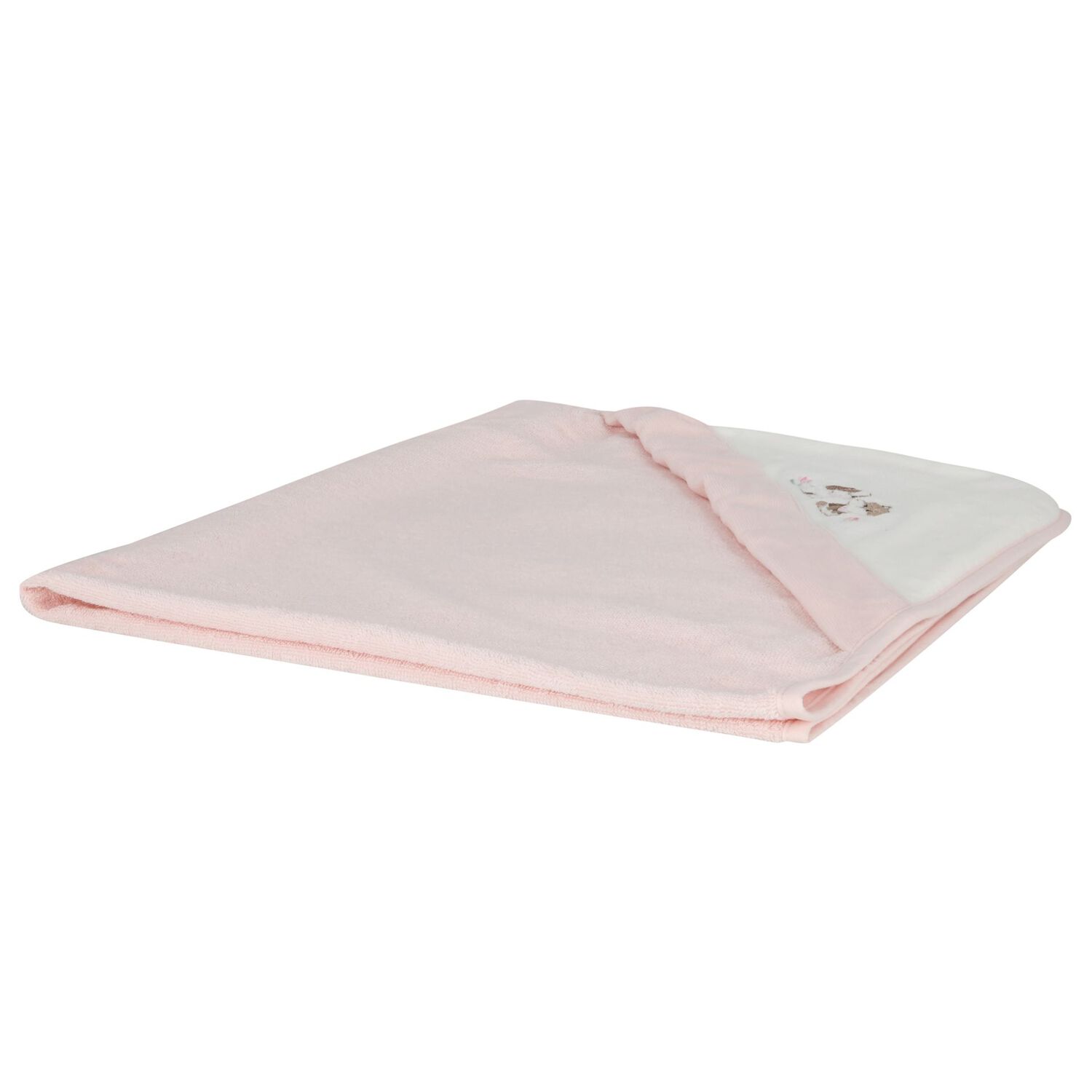 Baby Girls Pink Hooded Towel, 2, hi-res