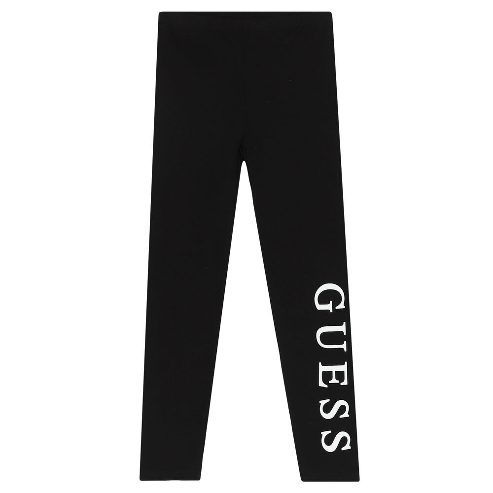 Guess Girls Black Logo Leggings
