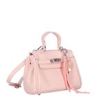 Girls Pink Leather Handbag ( 21cm ), 1, hi-res