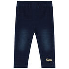 Baby Girls White & Blue Trousers Set, 1, hi-res