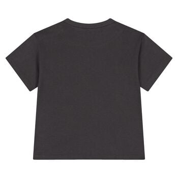 Younger Boys Grey Football T-Shirt